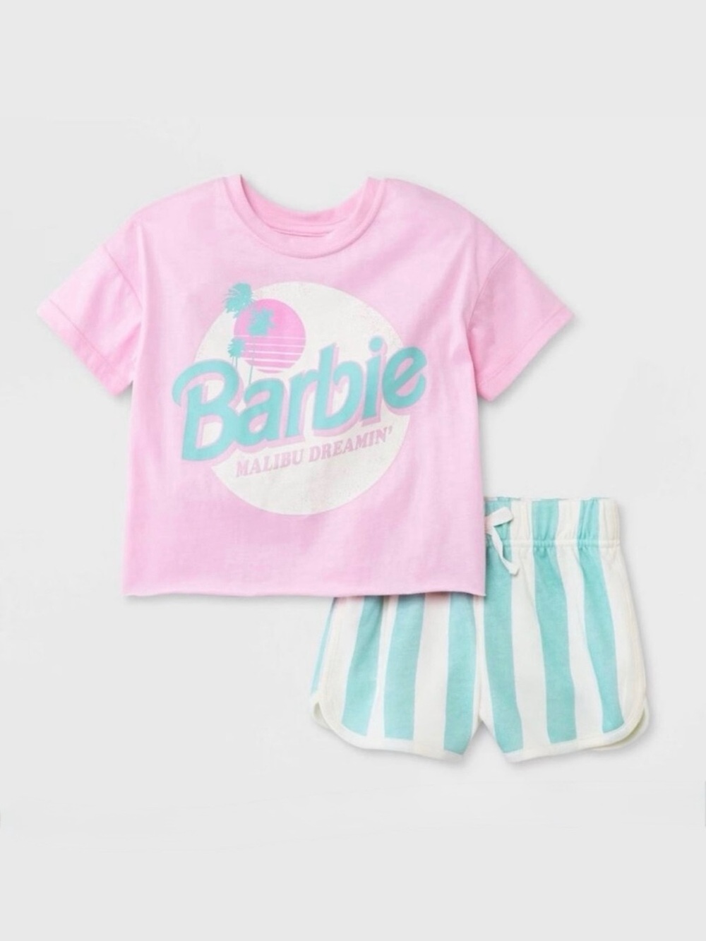 Toddler Barbie Malibu Dreamin T-shirt and Shorts Matching Set 3T